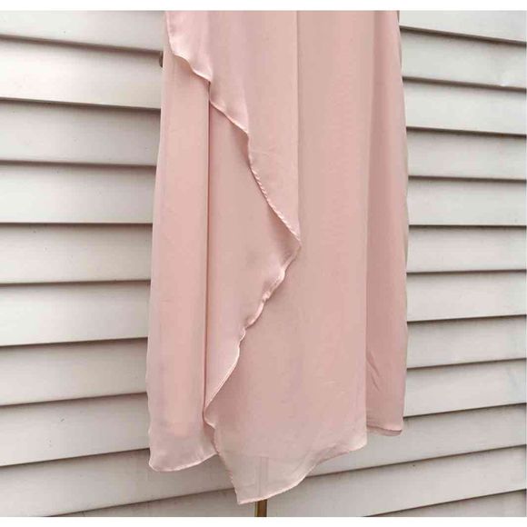 Covington Dresses Covington Blush Pink Pearl Draped Formal Aline